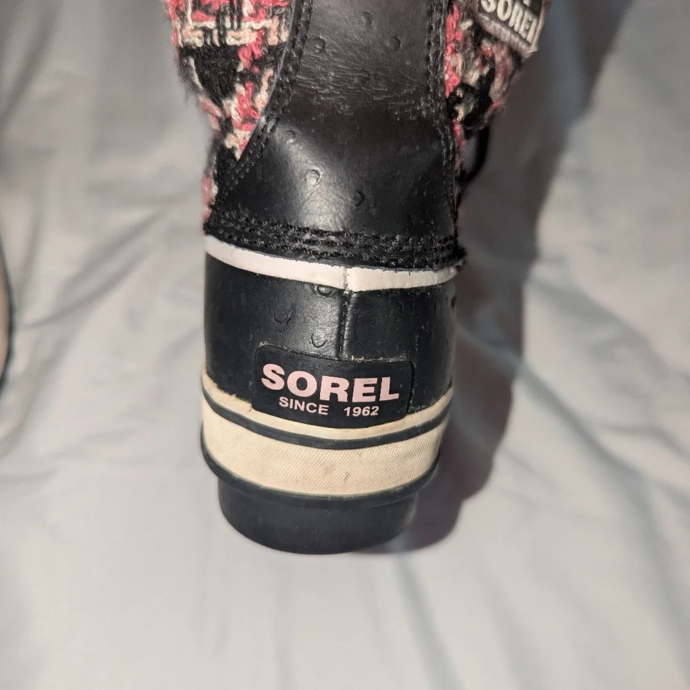 Sorel‎ NL1634-673 Tivoli Tweed Plaid Insulated Waterproof Snow Boots Women's 8